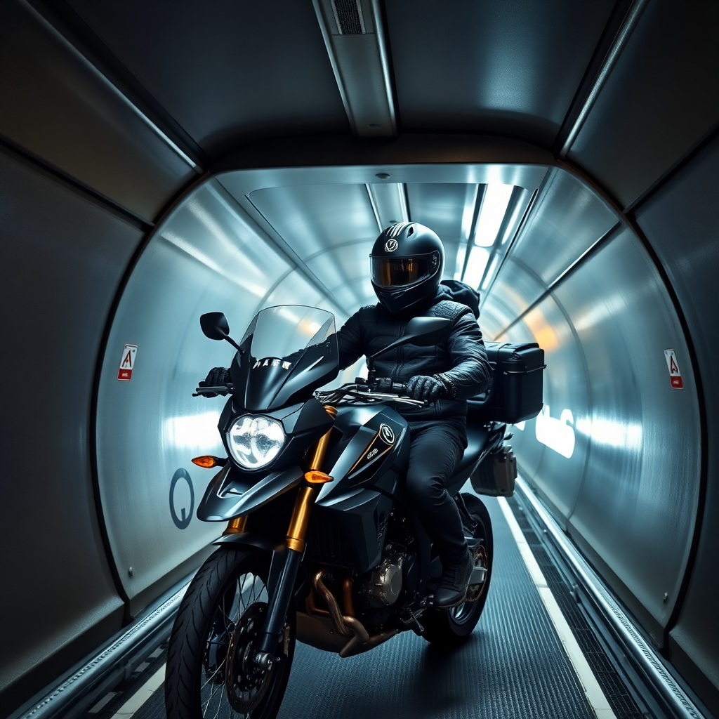 tunnel sous la manche moto