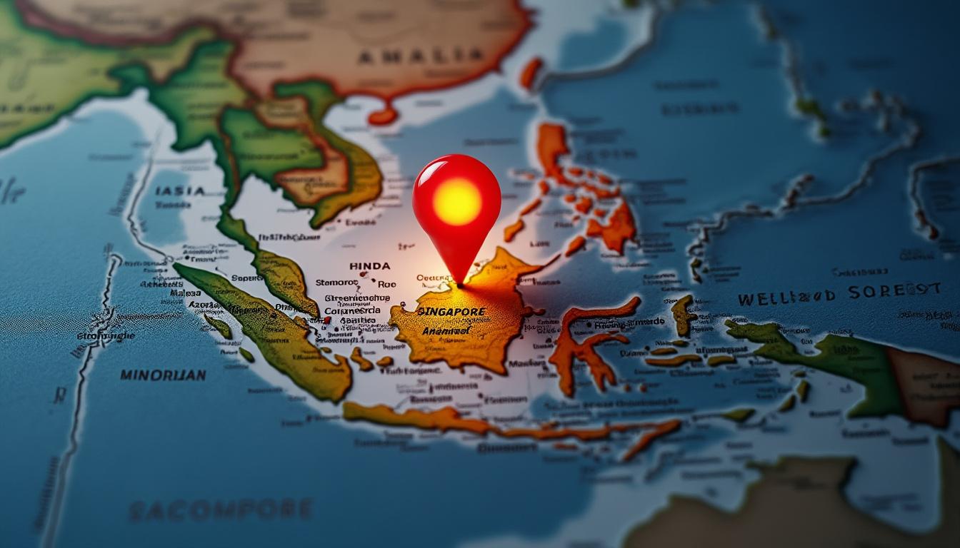 découvrez la carte du monde mettant en avant singapour, sa localisation précise et des informations clés sur ce pays dynamique et moderne.