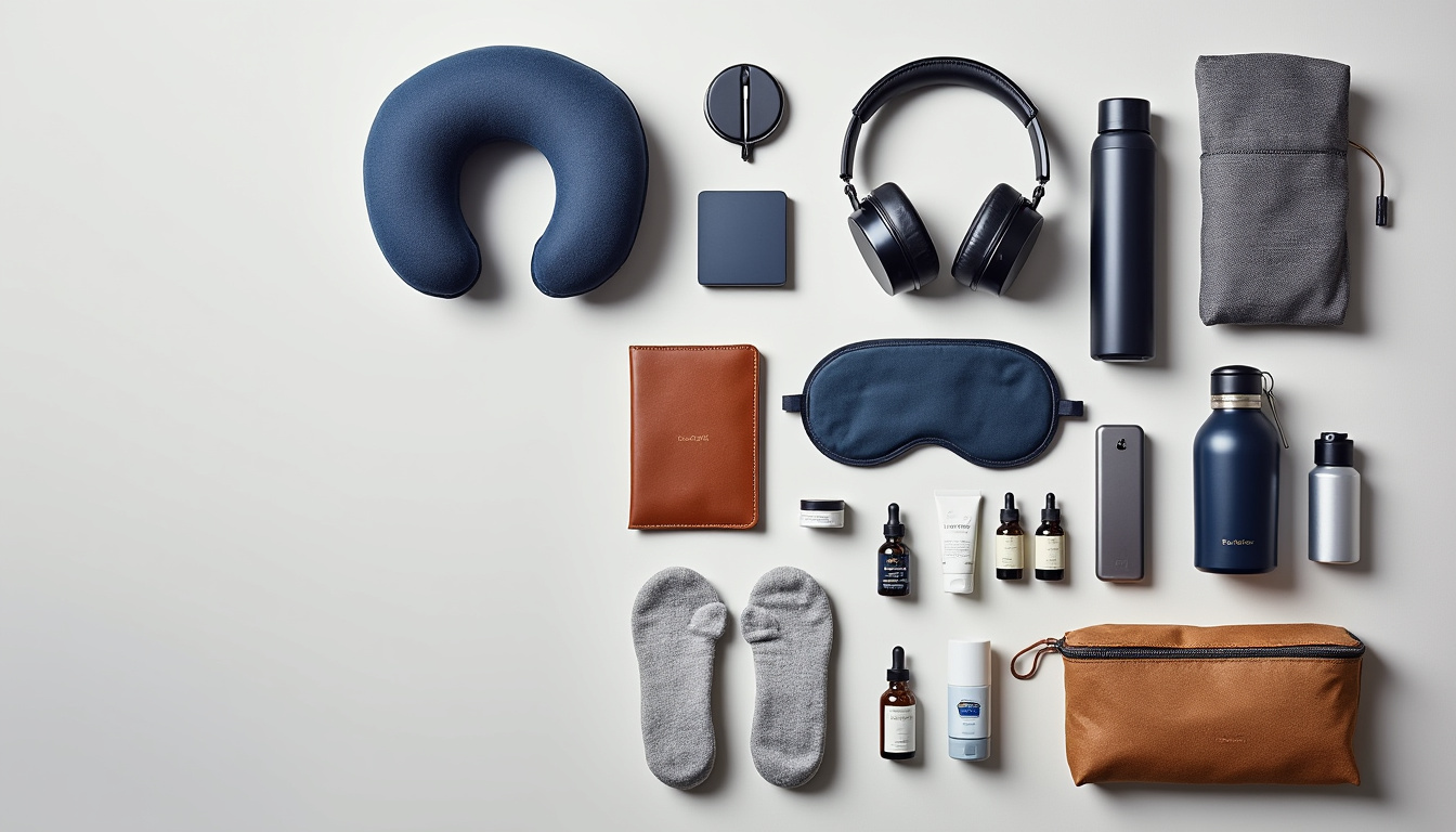 découvrez notre kit pour voyager en avion avec des accessoires indispensables et pratiques pour un confort optimal et un voyage sans stress.