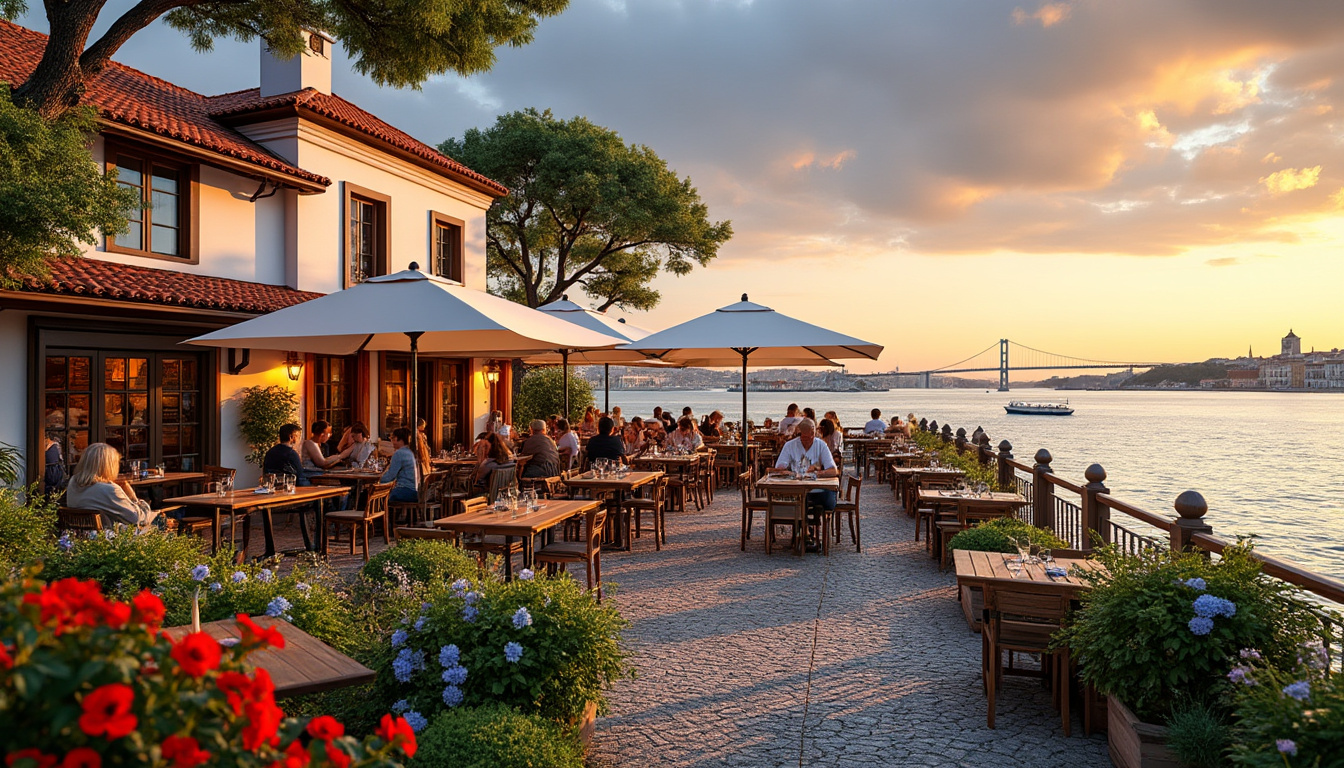 découvrez ponto final almada, un restaurant traditionnel offrant une vue imprenable sur le fleuve tage. savourez des plats authentiques dans un cadre convivial et panoramique.